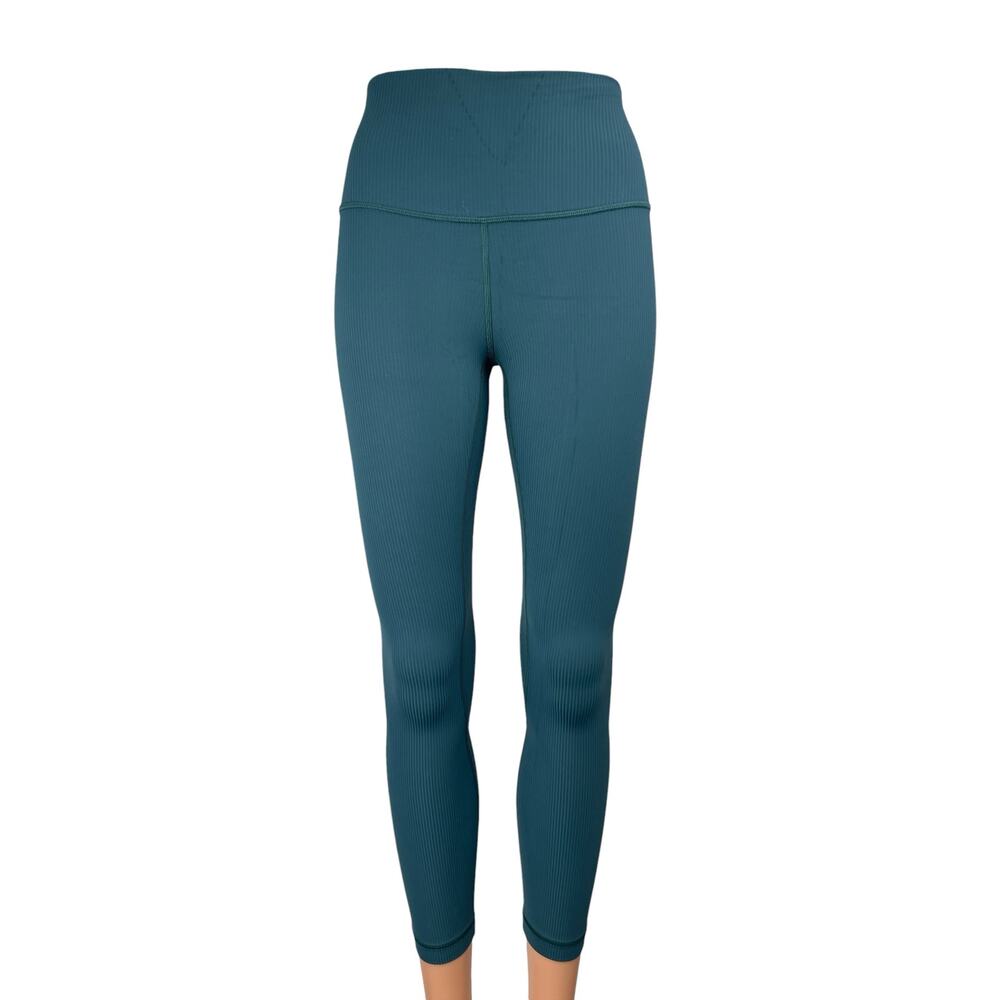 Lululemon Blue High Rise Athletic Yoga Performance Leggings Trouser Pants Size S